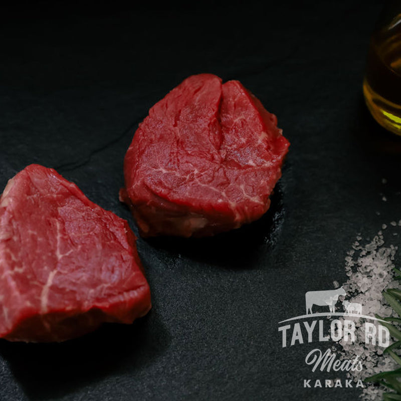 Indulge in Taylor Road Meats' premium Beef Eye Fillet, renowned for its exquisite tenderness and rich flavour, perfect for grilling or pan-searing to perfection.
