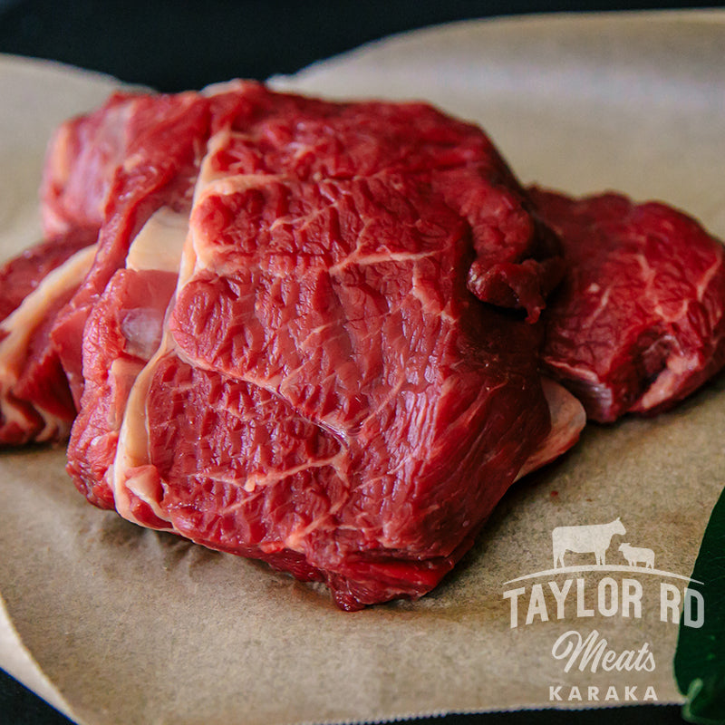 Taylor Road Meats offers succulent Beef Chuck Steak, known for its rich flavour and tender texture, perfect for grilling, braising, or slow cooking to perfection.