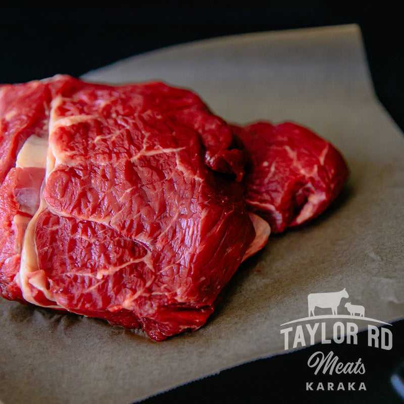 Taylor Road Meats offers succulent Beef Chuck Steak, known for its rich flavour and tender texture, perfect for grilling, braising, or slow cooking to perfection.