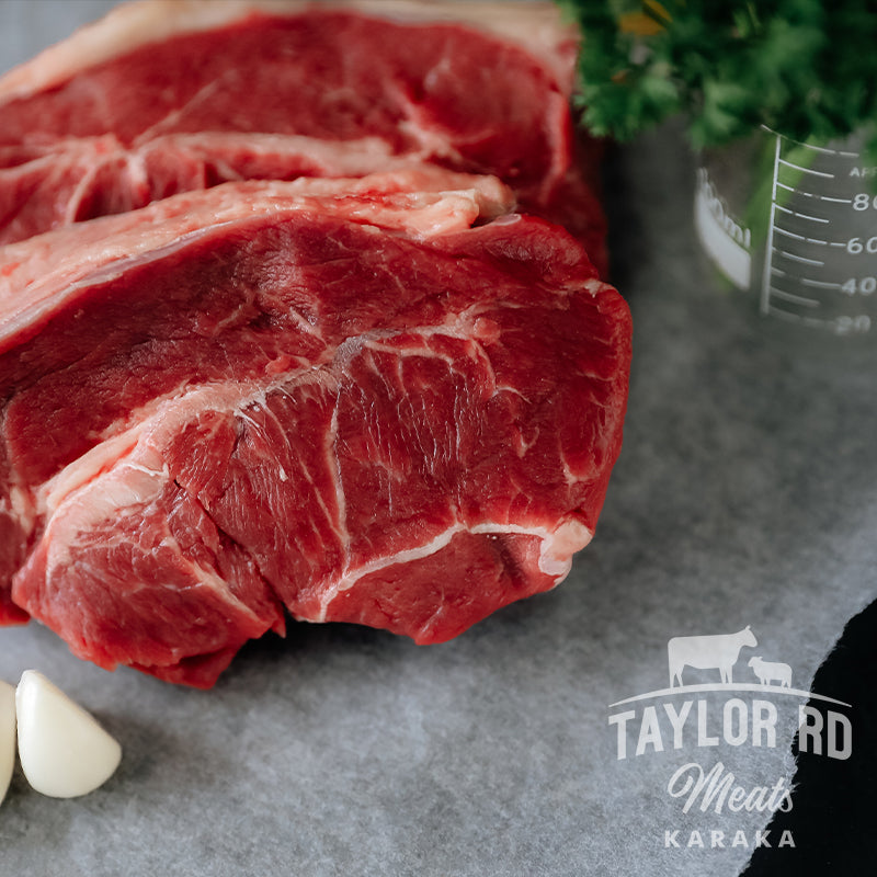 Taylor Road Meats presents Cross Cut Blade Beef, renowned for its rich flavour and versatility in cooking, perfect for slow cooking, braising, or stewing to perfection