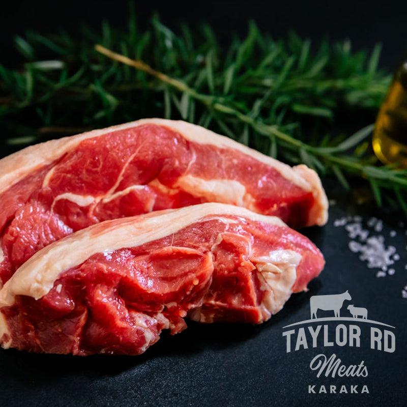 Indulge in Taylor Road Meats' tender Lamb Steaks, known for their succulence and rich flavour, perfect for grilling, frying, or roasting to perfection